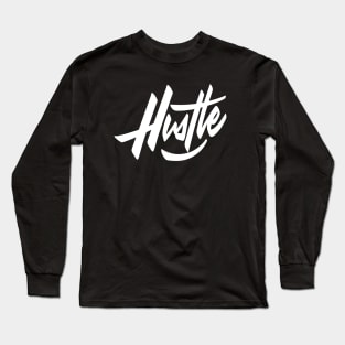 Hustle Lettering Long Sleeve T-Shirt